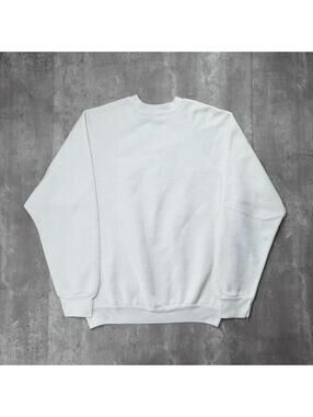Vintage 80’s White Discus Athletic Boxy Crewneck Sweater